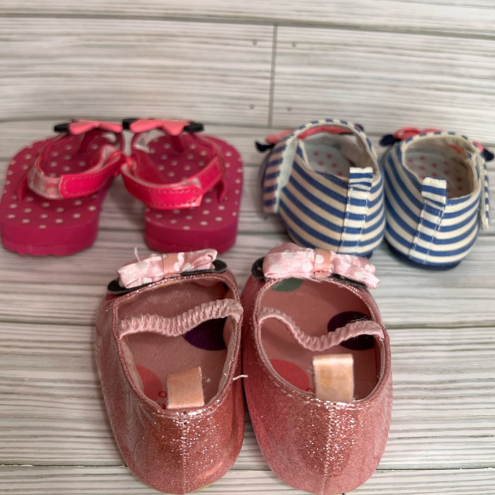 Disney Minnie Mouse Baby Girl Shoe Sandals Bundle Lot 0-6 Months Old - Picture 4 of 11